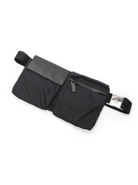 Gucci Waist Pouch Black GG Canvas
